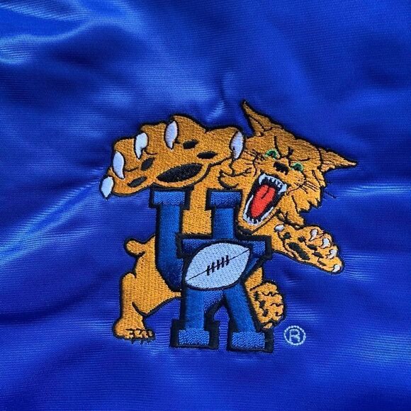 2 XL Brand New Vintage 90s Kentucky Wildcats Bomber Football Jacket - Picture 7 of 8